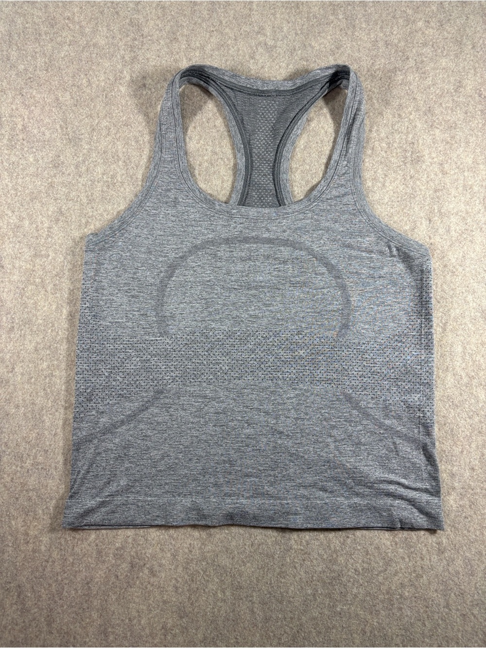 Lululemon Swiftly Tech Cropped Racerback Tank 2.0 Gray size 6 EUC